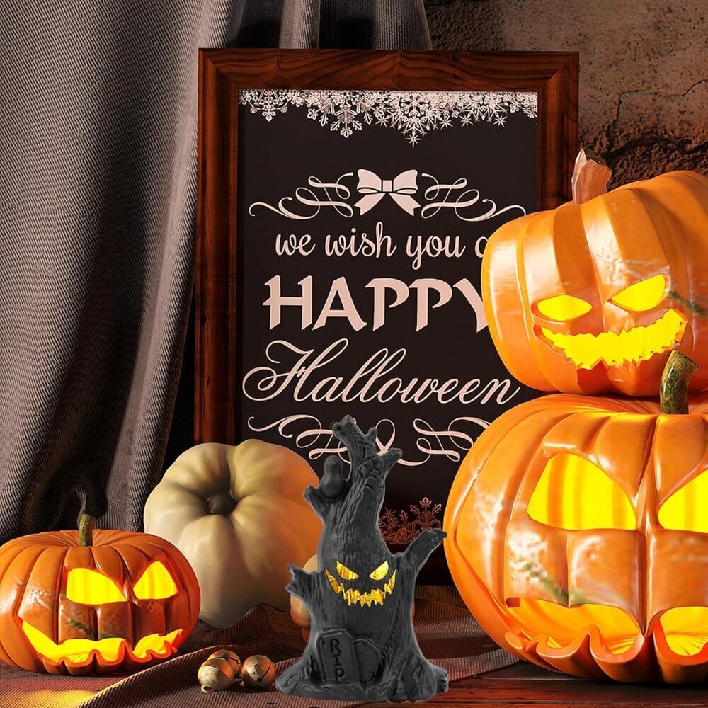 Halloween Tree, Scary Halloween Decorations Night Light, Fall Tiered Tray Decor - Picture 2 of 6